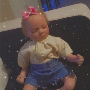 Reborn baby girl hand painted